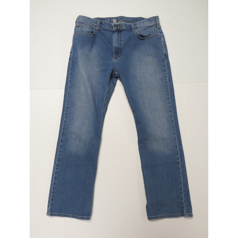 Carhartt 38x30 Jeans Blue Relaxed Fit Rugged Flex Straight Leg Western Workwear